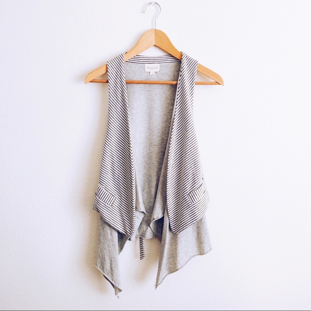 Tylho Stripped Vest, Grey